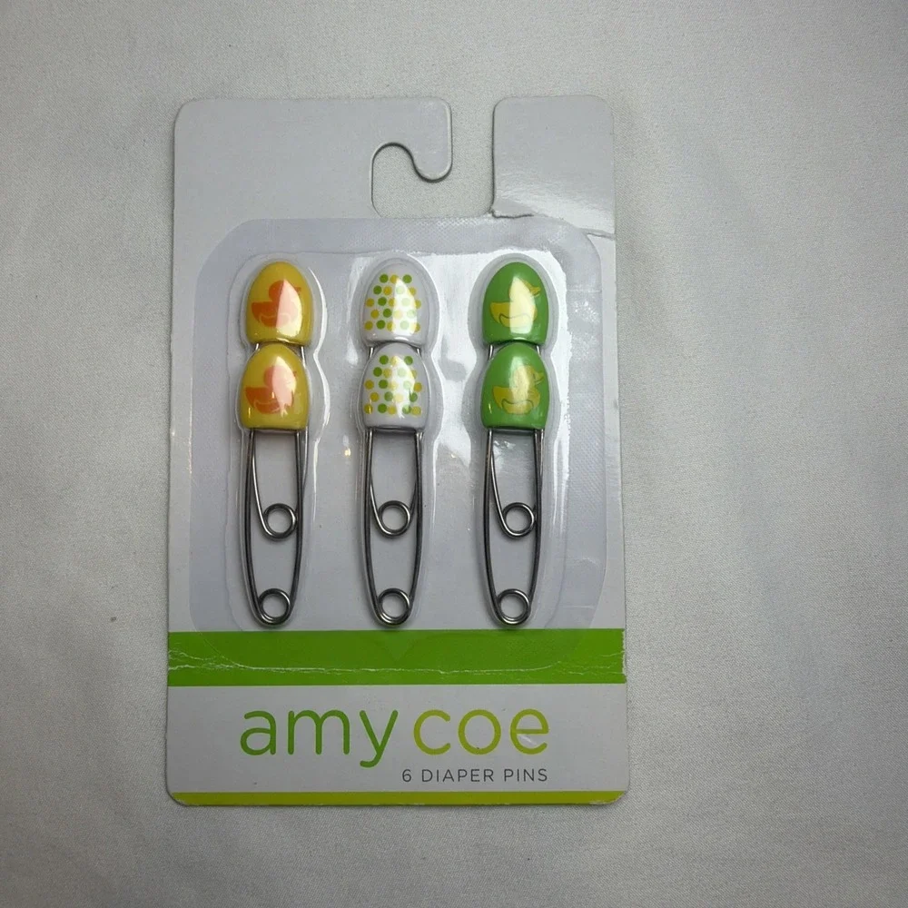 Vintage‎ Diaper Pins Set Of Six Ducks Amy Coe